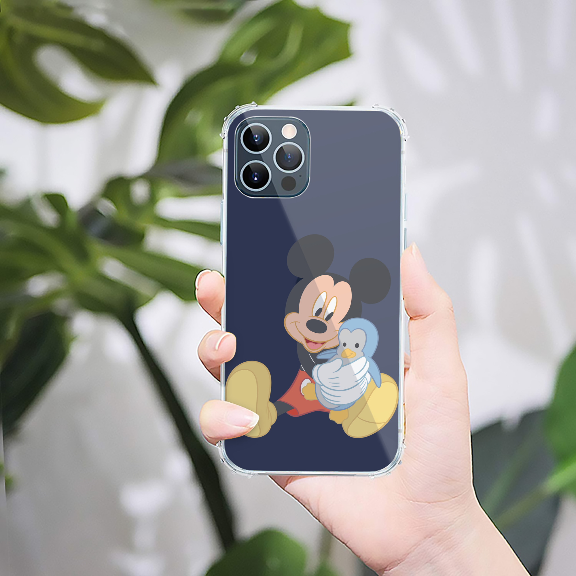 （画像用） ミッキーマウス Mickey Mouse 【iPhone 12シリーズ対応】透明スマホケース（クリアソフトケース）